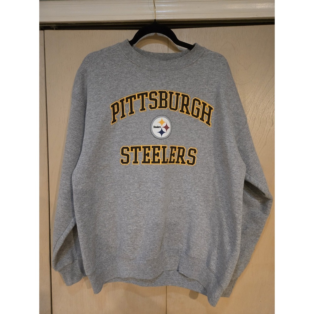 Pittsburgh Steelers NFL Team Apparel Crewneck Sweatshirt Gray Size XLWorth... - Picture 2 of 8